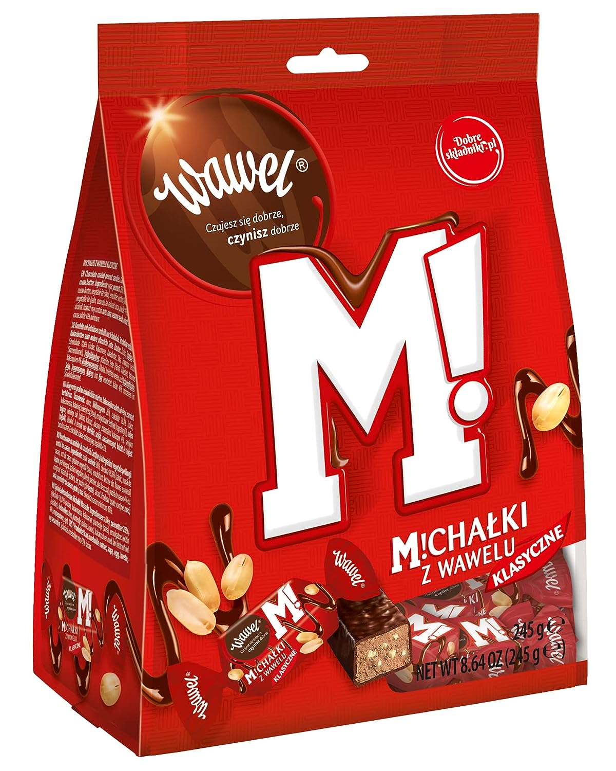 Wawel "Michalki Klasyczne" Konfekt mit Erdnüssen in Schokolade 245 g
