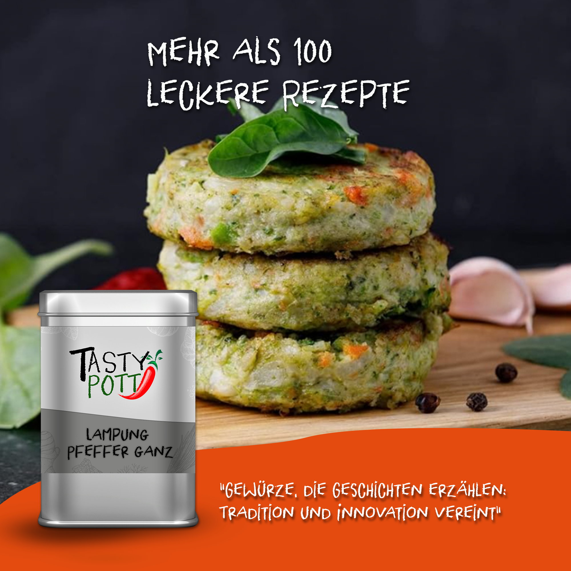 Lampung Pfeffer ganz - Stangenpfeffer - 50g Dose von Tasty Pott Lampung Pfeffer ganz - Stangenpfeffer - 50g Dose von Tasty Pott