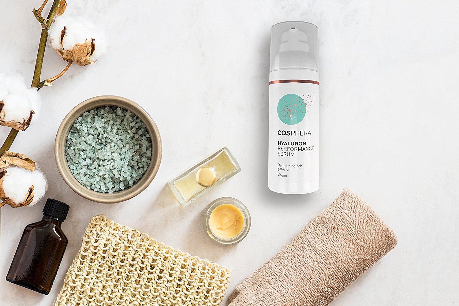Cosphera - Hyaluron Performance Serum hochdosiert 50 ml - Hyaluronsäure Konzentrat Gel für Gesicht,