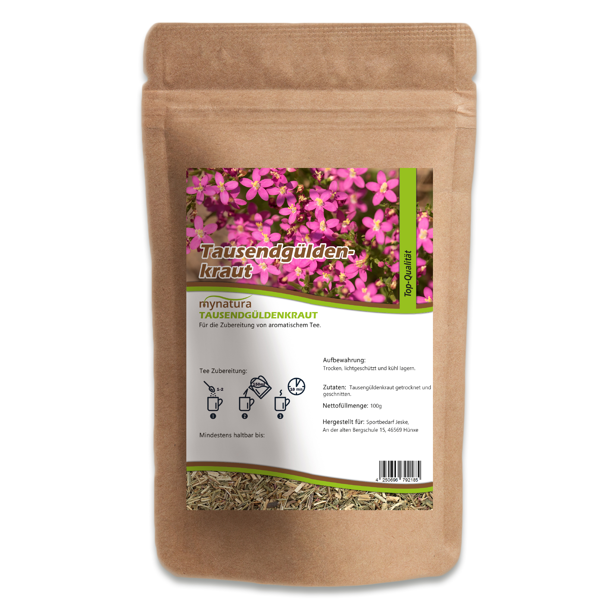 Tausendgüldenkraut kaufen – Centaurium erythraea getrocknet & geschnitten von Mynatura 100g