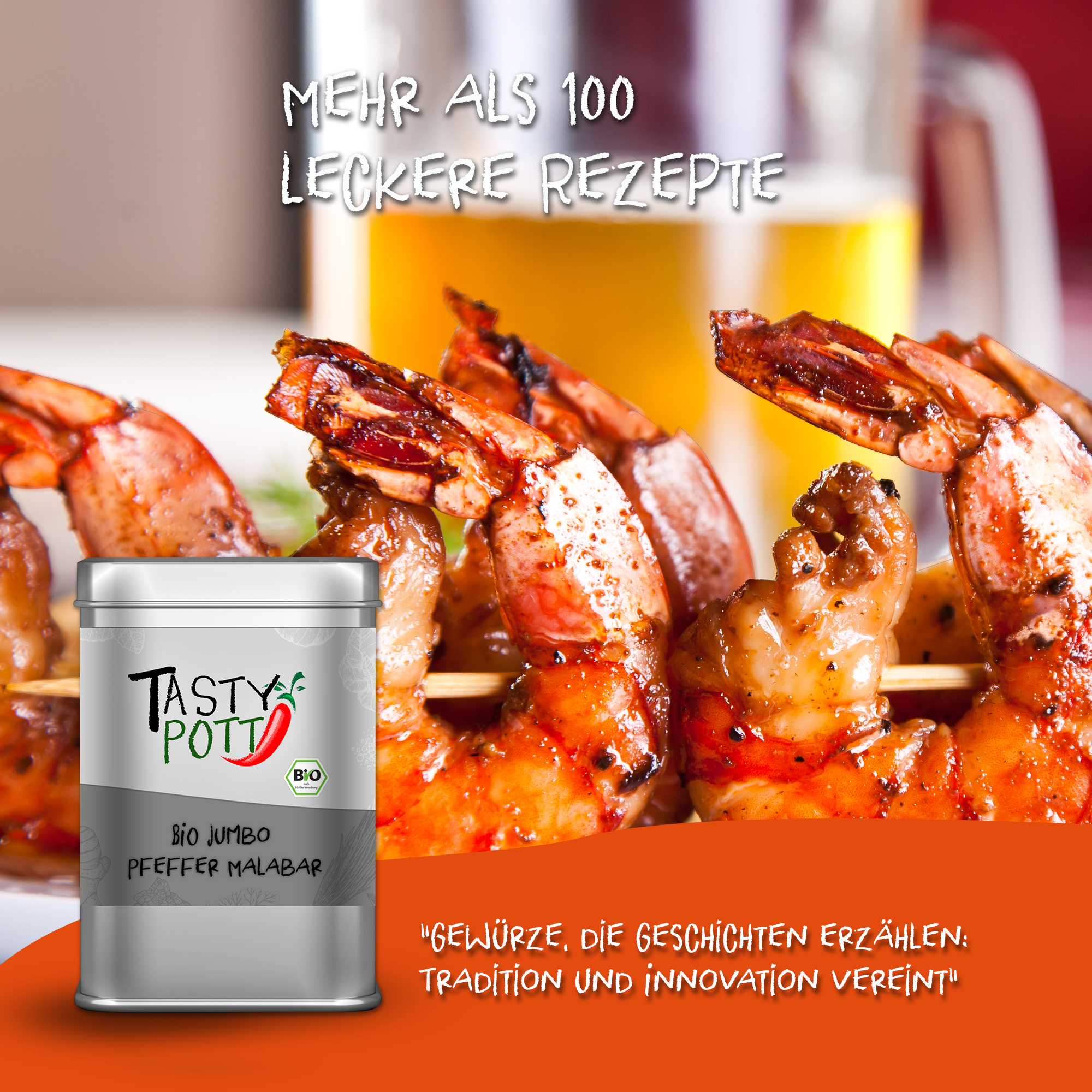 Tasty Pott Bio Jumbo Malabar Pfeffer 70g