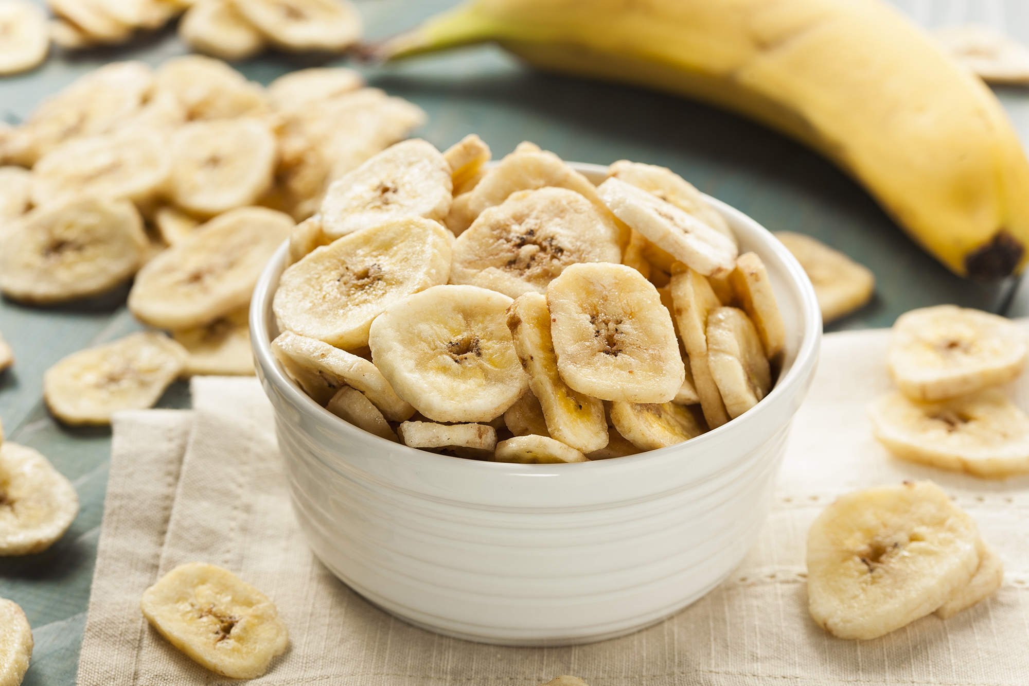 Bio Bananenchips - getrocknet mit Zuckerzusatz - 1Kg Beutel von Tasty Pott