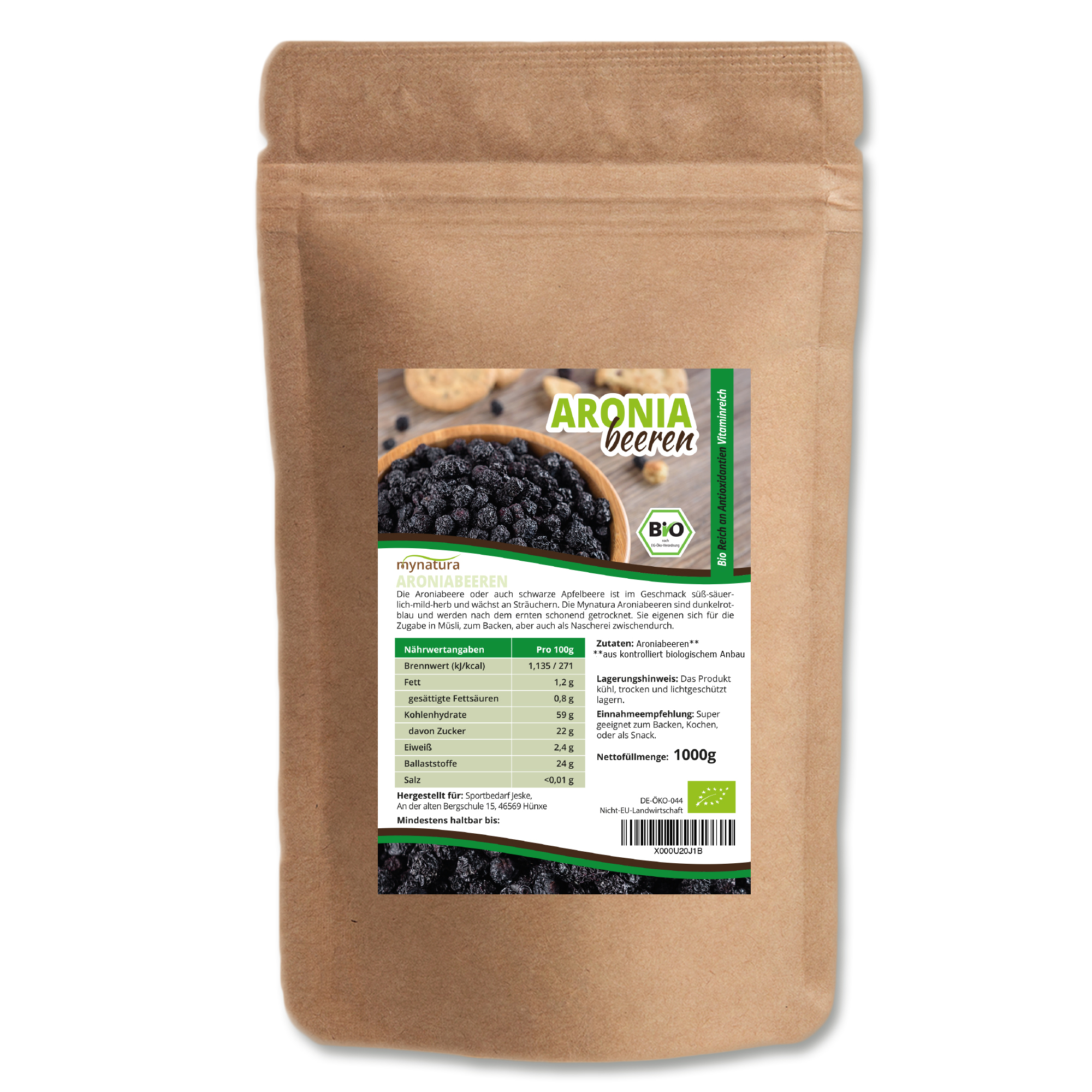 Getrocknete Bio Aroniabeeren – intensiver Geschmack & vielseitig einsetzbar | Mynatura 1Kg Getrocknete Bio Aroniabeeren – intensiver Geschmack & vielseitig einsetzbar | Mynatura 1Kg