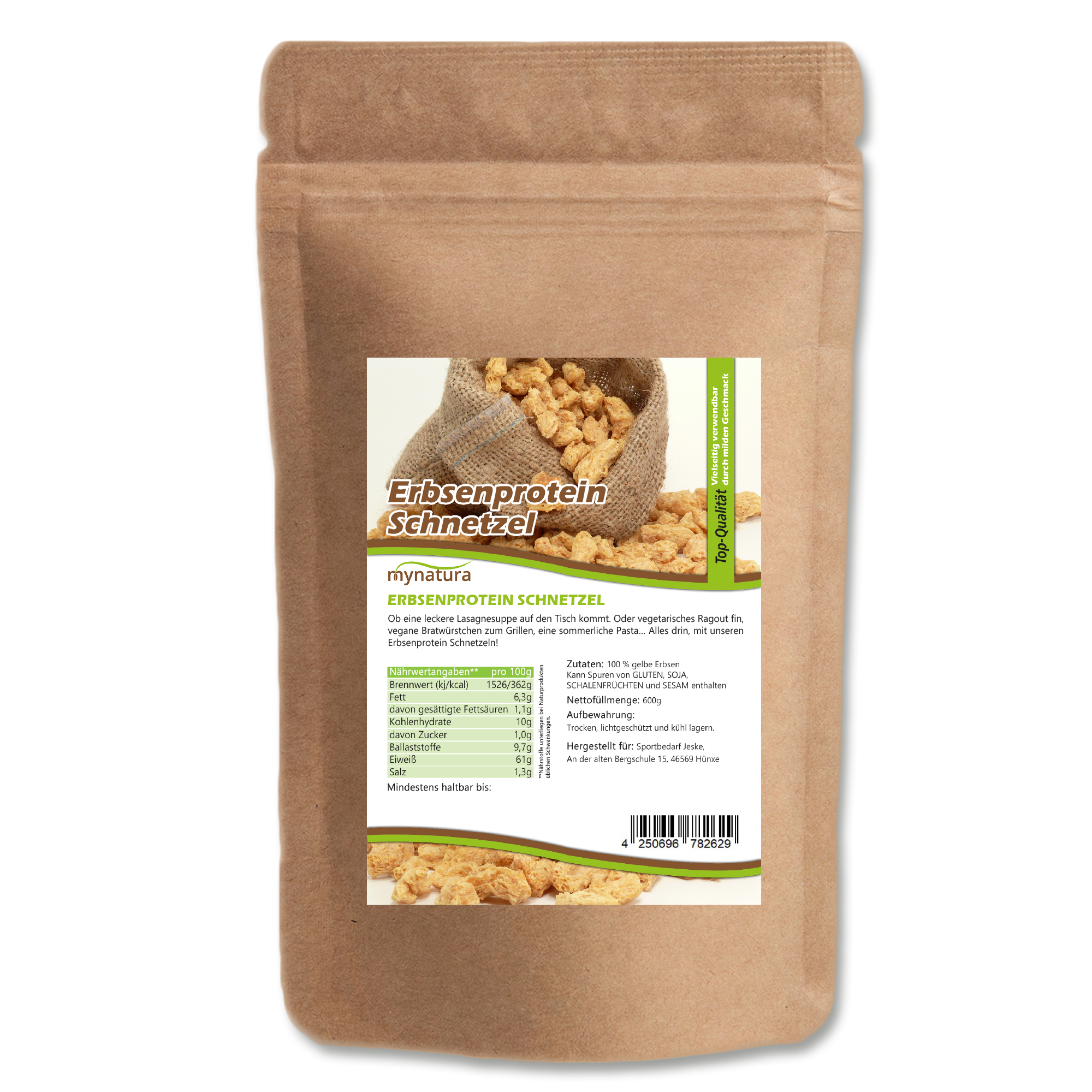 Mynatura Erbsenprotein Schnetzel - Erbsen 600g Mynatura Erbsenprotein Schnetzel - Erbsen 600g