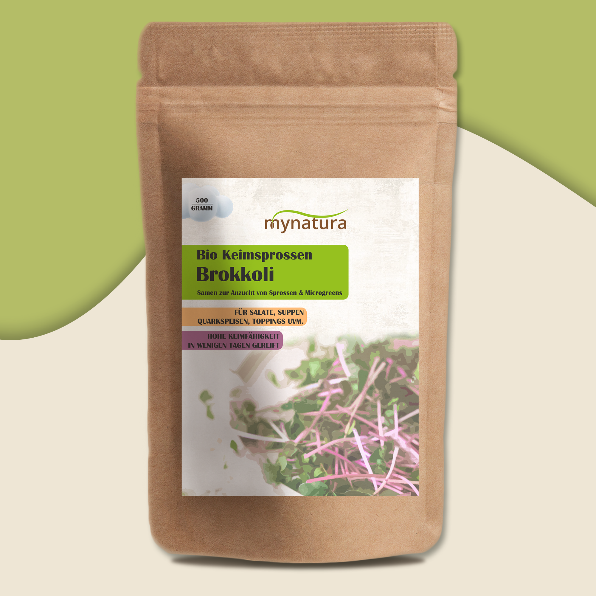 Mynatura Bio Keimsprossen Brokkoli Gemüse (500g) Mynatura Bio Keimsprossen Brokkoli Gemüse (500g)