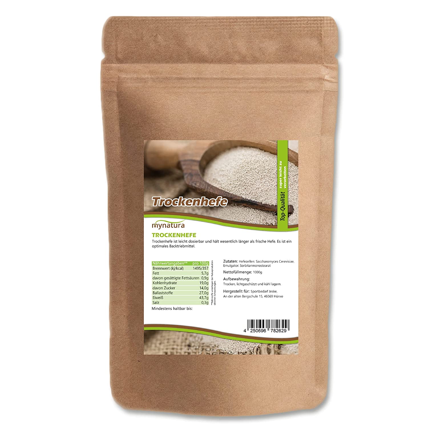 Trockenhefe kaufen – lang haltbare Hefe für Brot, Pizza & Gebäck | Mynatura 1Kg Trockenhefe kaufen – lang haltbare Hefe für Brot, Pizza & Gebäck | Mynatura 1Kg