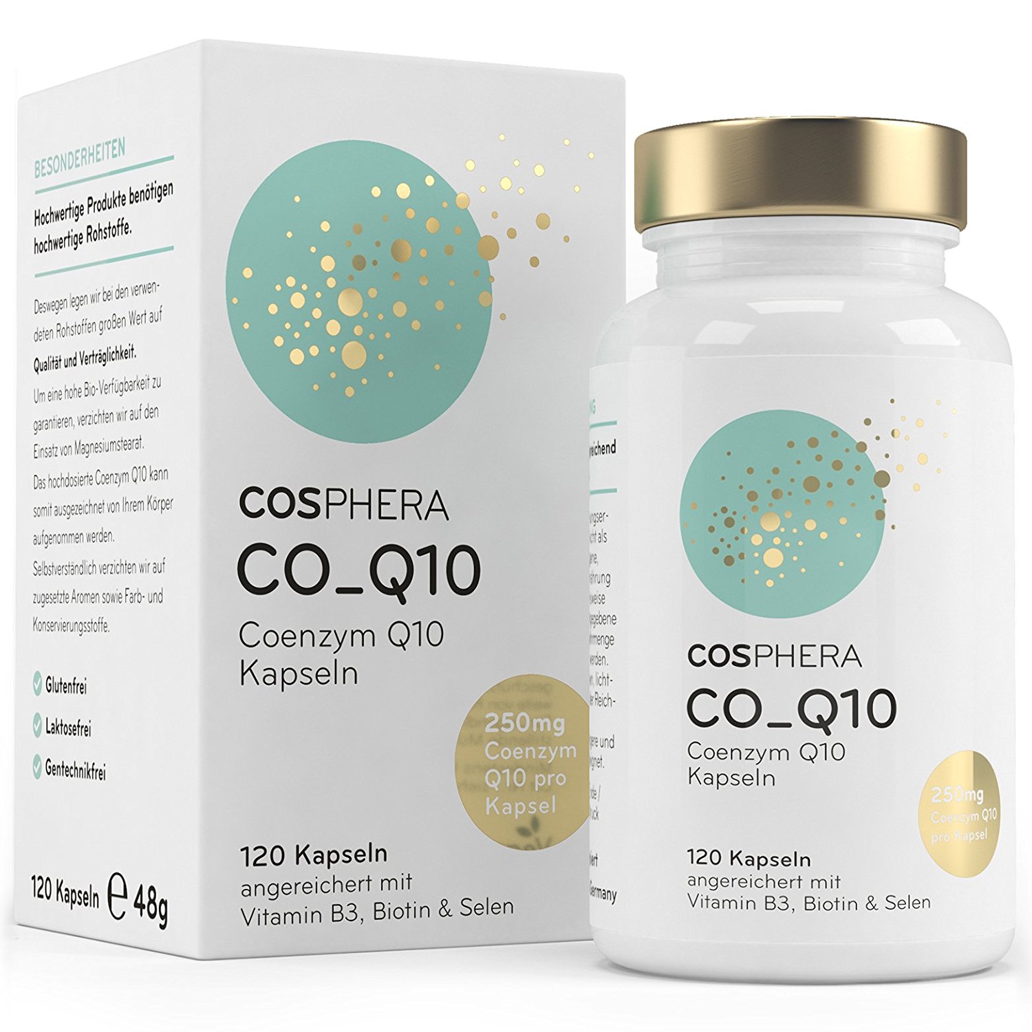 Cosphera - Coenzym Q10 - Hochdosiert 250mg pro Kapsel. 120 caps Cosphera - Coenzym Q10 - Hochdosiert 250mg pro Kapsel. 120 caps