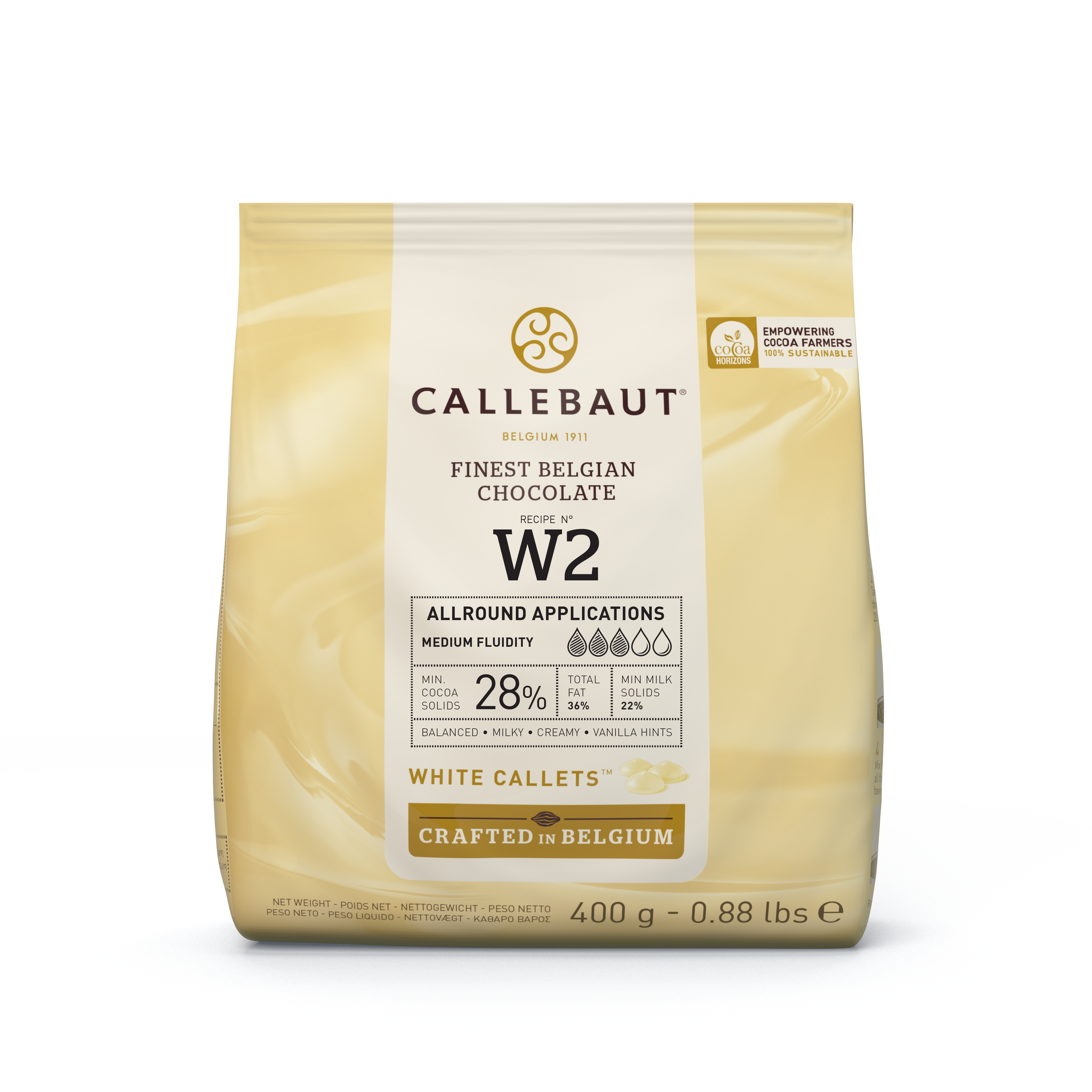 Callebaut, Kuvertüre Callets, weiße Schokolade(400g) Callebaut, Kuvertüre Callets, weiße Schokolade(400g)
