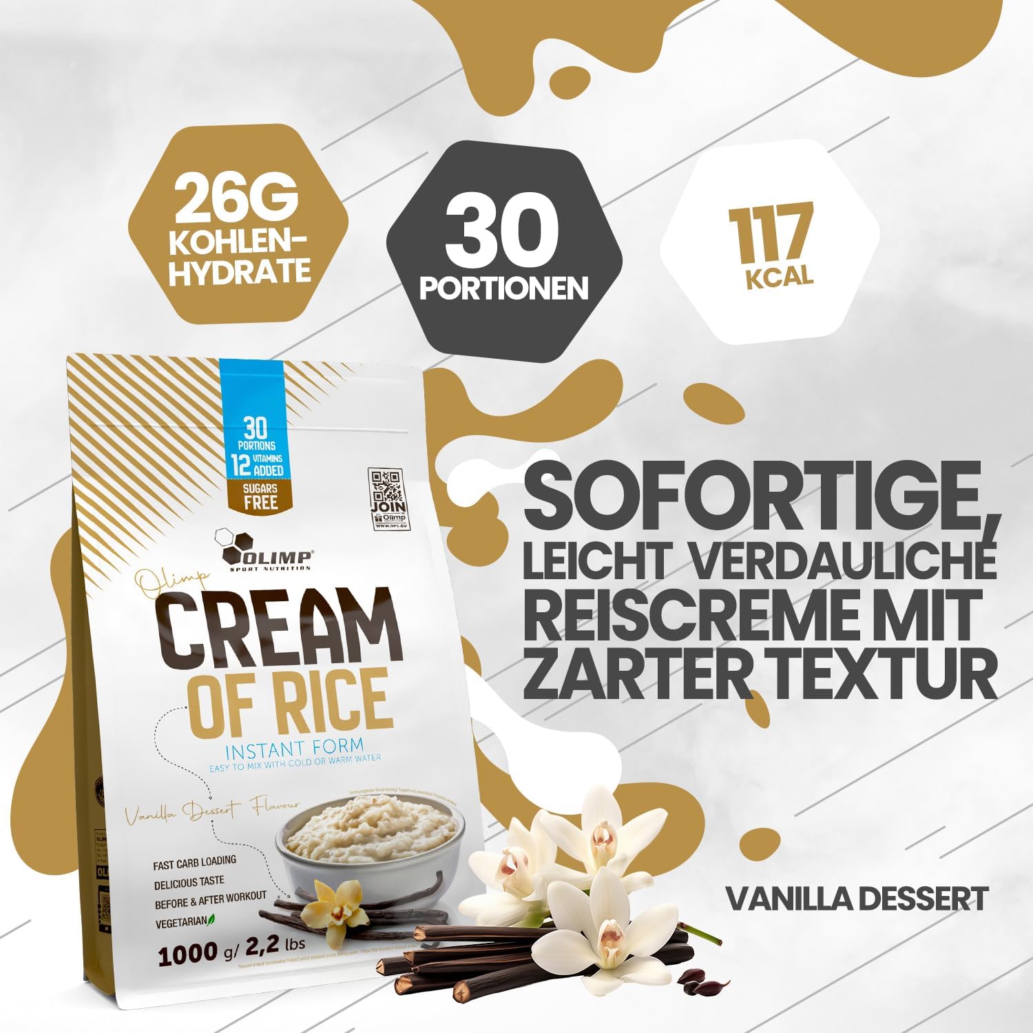 Olimp Cream of Rice - vanilla(1000g)