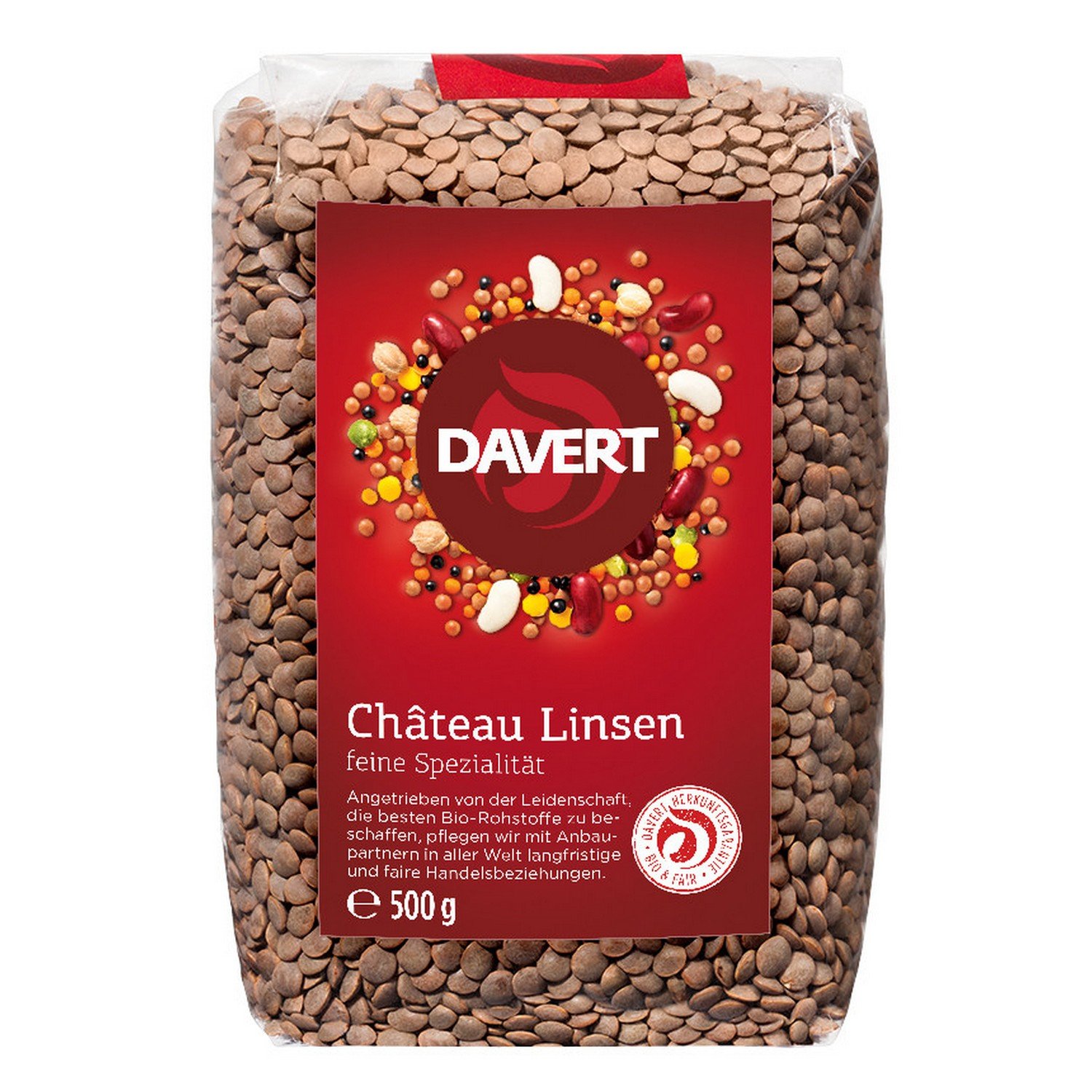 Davert  Bio-Braune Tellerlinsen 500g