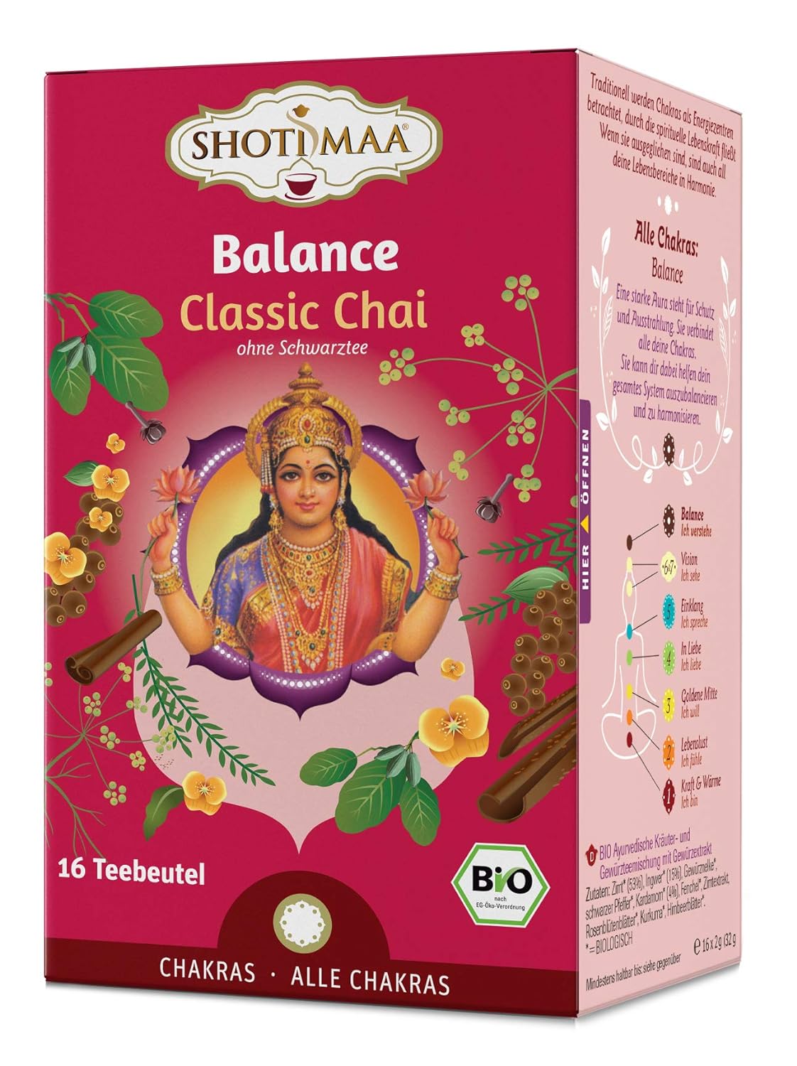 Shoti Maa Bio-Ayurveda-Tee Balance - Classic Chai, (2x32g)