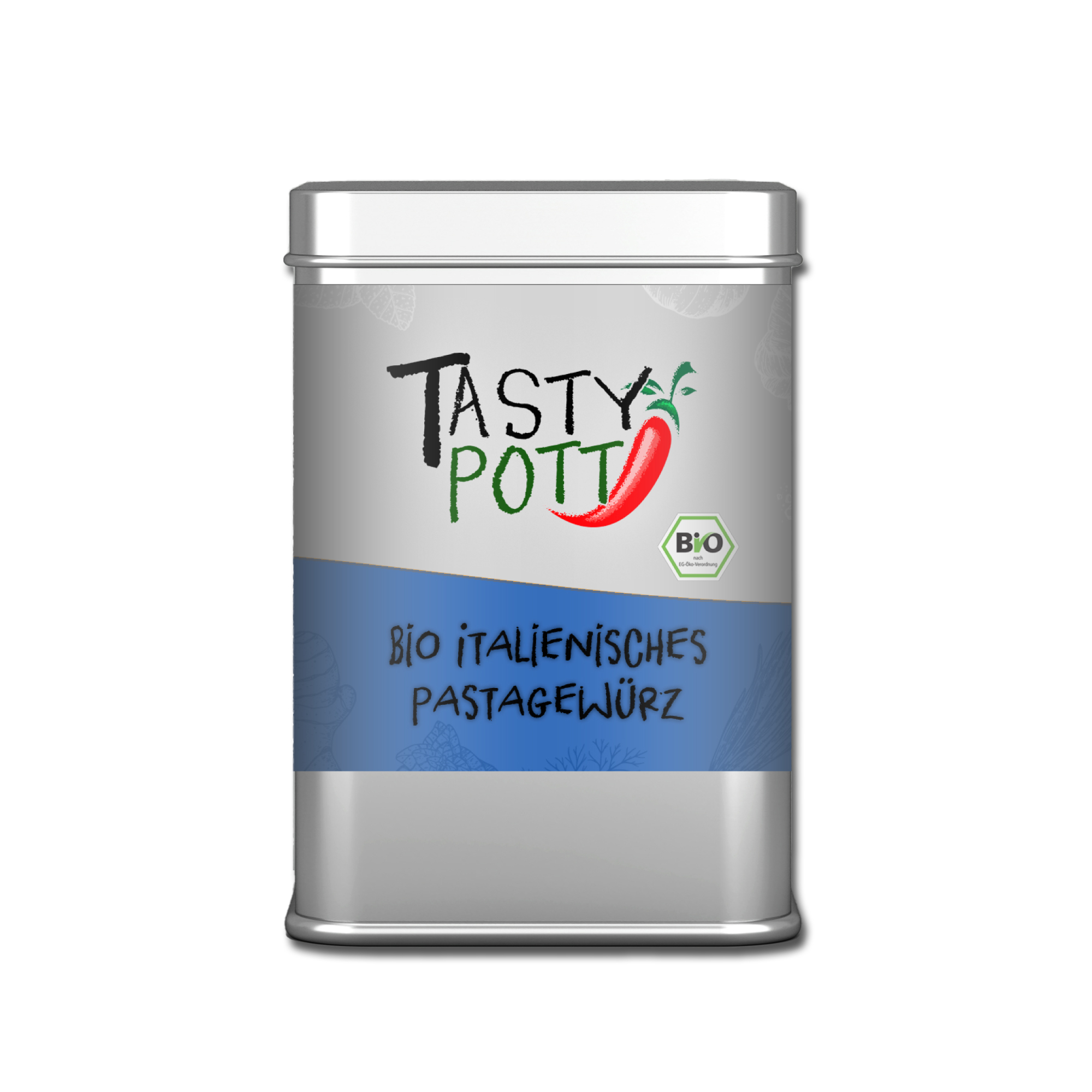 Italienisches Bio Pastagewürz - aromatisches Pasta Gewürz | 100g Dose Tasty Pott Italienisches Bio Pastagewürz - aromatisches Pasta Gewürz | 100g Dose Tasty Pott