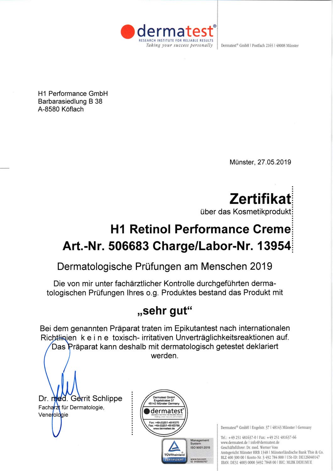 Cosphera - Retinol Performance Creme 50 ml