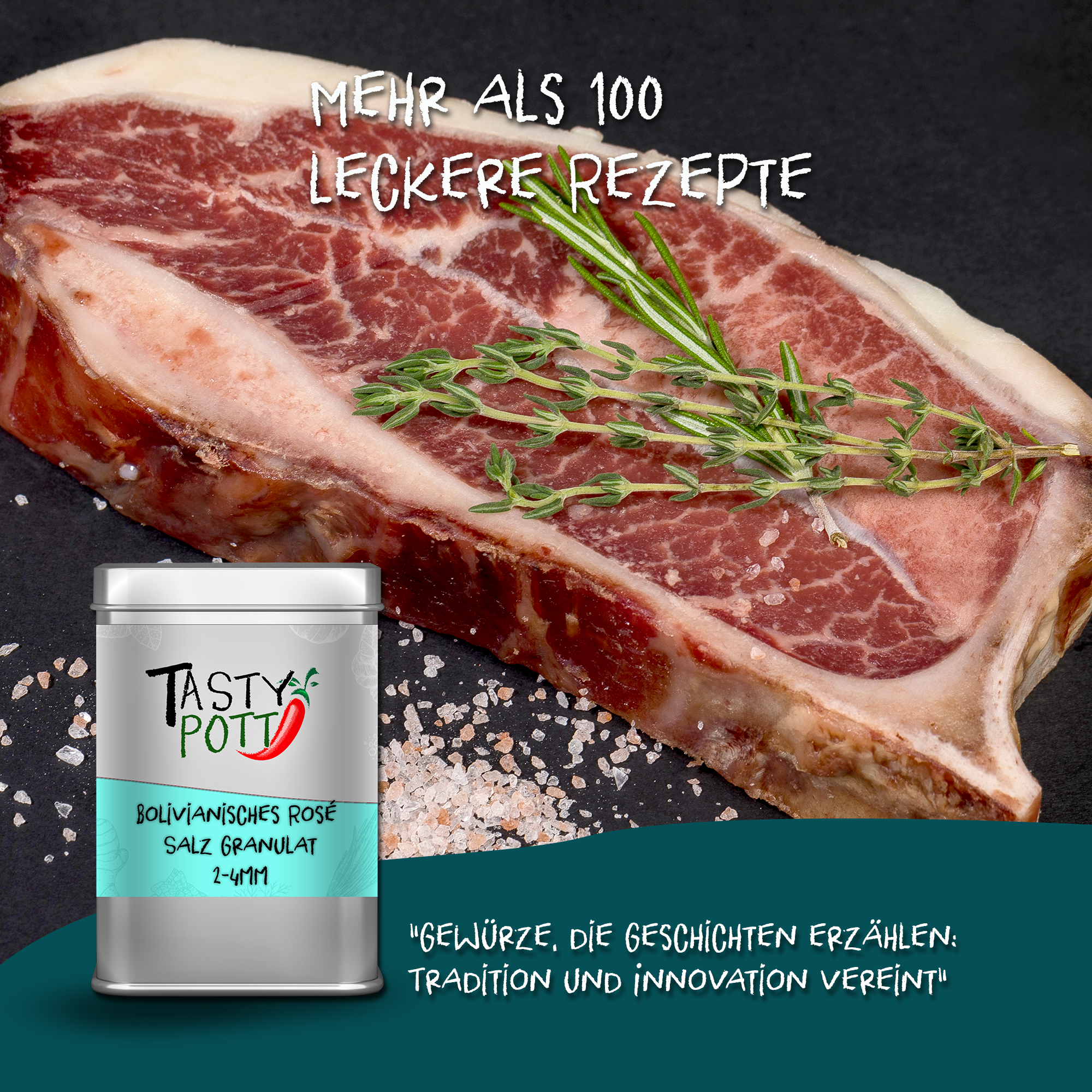 Bolivianisches Rosé Salz 100g