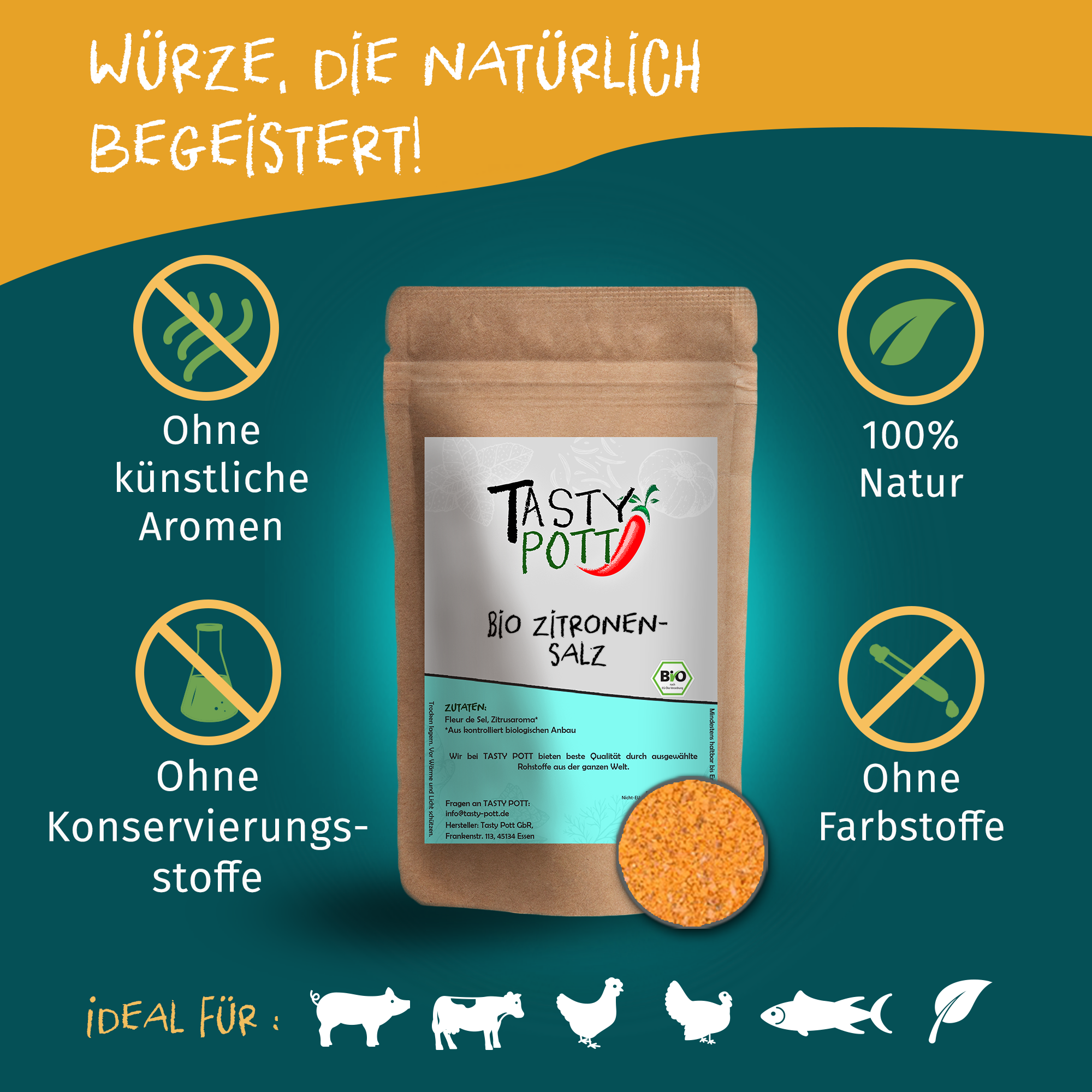 Bio Zitronensalz 100g