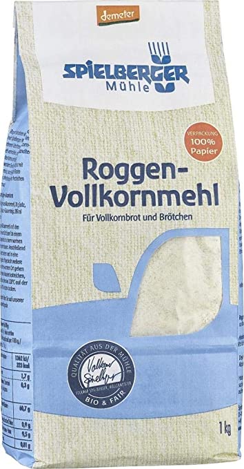 Spielberger Bio Roggen-Vollkornmehl, demeter (2x1kg)