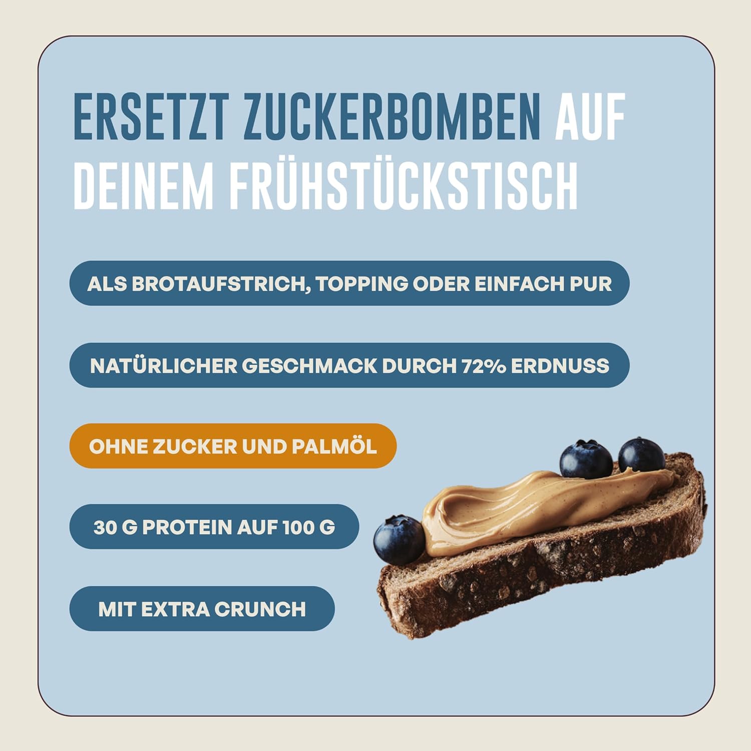 Gain Kitchen Erdnussbutter Protein Creme 3x265g Gain Kitchen Erdnussbutter Protein Creme 3x265g