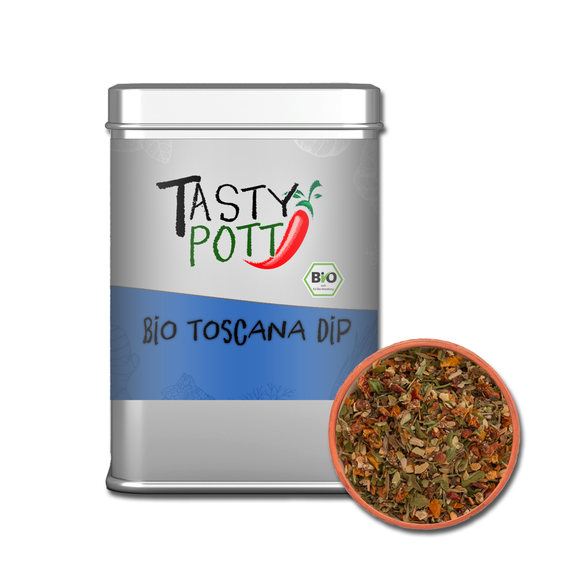 Bio Toscana Dip - Gewürzmischung für Dips - 75g Dose Tasty Pott