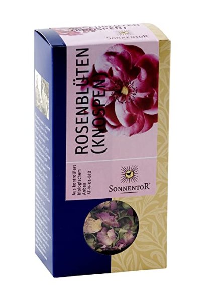 Sonnentor Tee Rosenblüten (Knospen) lose, 1er Pack (1 x 30 g) - Bio