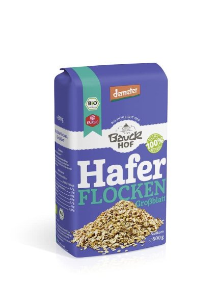 Bauckhof Bio Haferflocken Großblatt Demeter (2x500g)