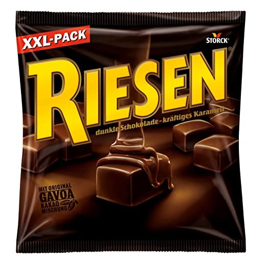 RIESEN – 1 x 377g – Bonbons mit Schokokaramell in kräftiger, dunkler Schokolade