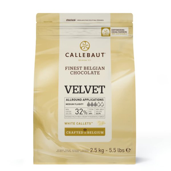 Callebaut, Kuvertüre Callets, weiße Schokolade32%Kakao(2,5Kg)