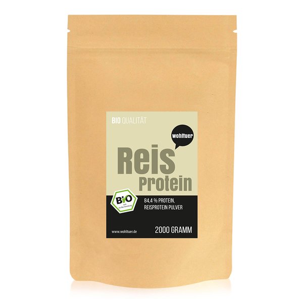 Wohltuer Bio Reisprotein vegane Proteine 2000g