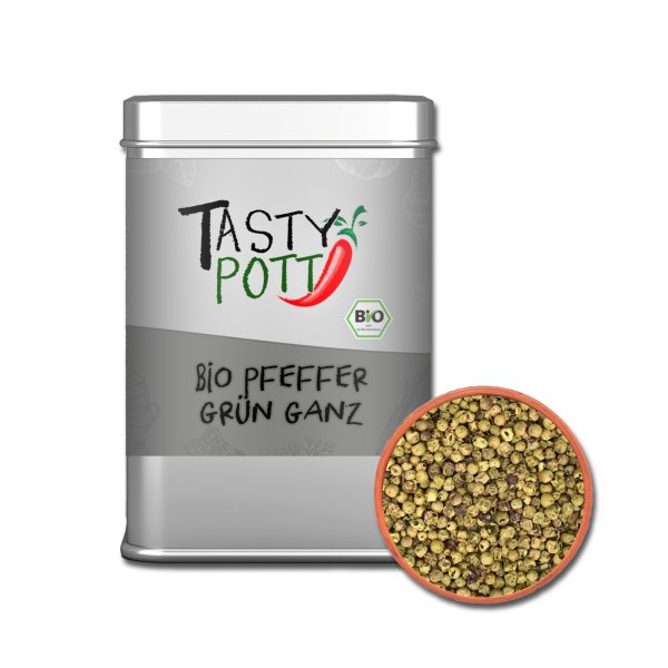 Tasty Pott Bio Pfeffer grün I ganz I 40g