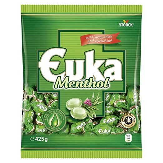 Euka Menthol – 1 x 425g – Eukalyptus-Menthol Bonbons mit Reedy Creek Eukalyptus