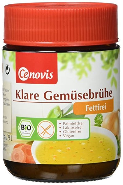 Cenovis Bio Gemüsebrühe fettfrei, vegan und glutenfrei, (3x378g)