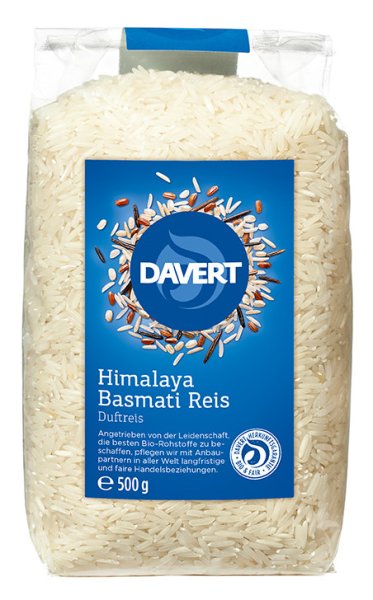 Davert Himalaya Basmati Reis weiß, (4x500g)