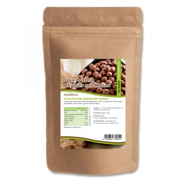 Mynatura Soja Protein Crispies Kakao - 77% Eiweiß 1Kg