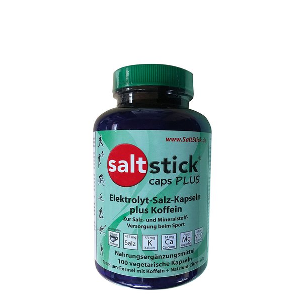 SaltStick Caps Plus Elektrolyt-Salz-Kapseln plus Koffein 100 Kapseln