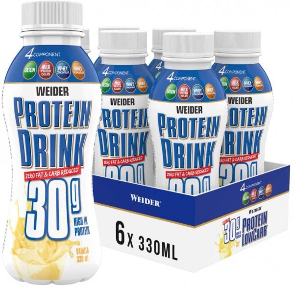 Weider Protein Low Carb Shake Ready to Drink 30g, 6er Pack (6x330 ml)