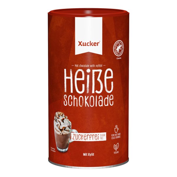 Xucker Hot Chocolate mit Xylit , Trinkschokoladen-Pulver 800 g