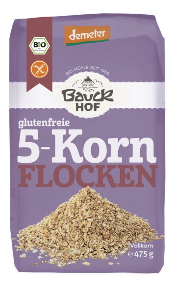 Bauck Bio 5-Korn Flocken, 475 g