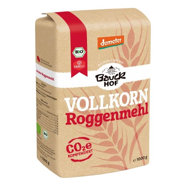 Bauckhof Bio Roggenmehl Vollkorn Demeter (2x1000g)