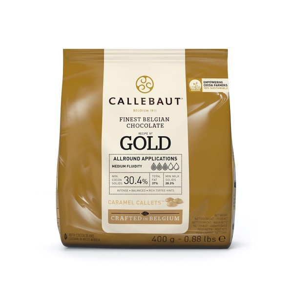 Callebaut GOLD Karamell-Schokoladenkuvertüre, Callets (400g)