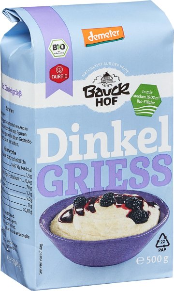 Bauck Bio Dinkel Vollgries, 500 g