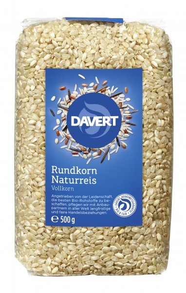 Davert Naturreis Rundkorn, (4x1Kg)Bio