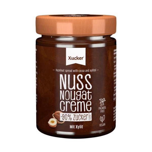 Xucker Aufstrich mit Xylit, Nuss-Nougat Creme 300g Nuts Nusscreme Fit