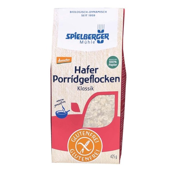 SPIELBERGER MÜHLE Porridgeflocken, Hafer Klassik, glutenfrei, (425g)