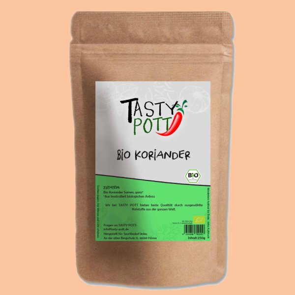 Tasty Pott Bio Koriander - ganz - Nachfüllbeutel 250g