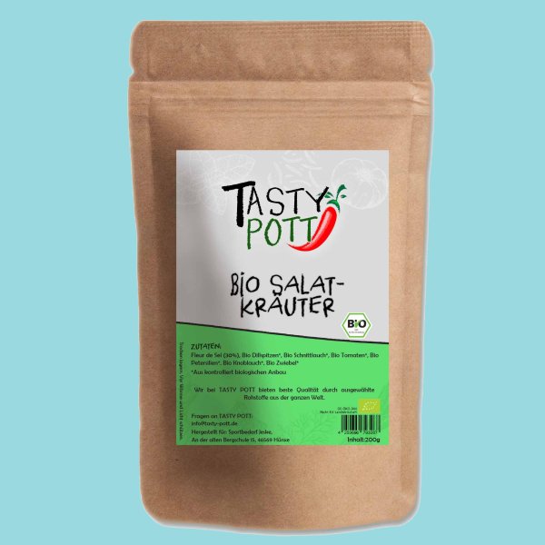 Tasty Pott Bio Salatkräuter Nachfüllbeutel 200g