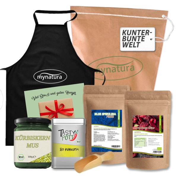 Mynatura Kunterbunte Welt - Set mit natürlichen Farben zum Kochen & Backen