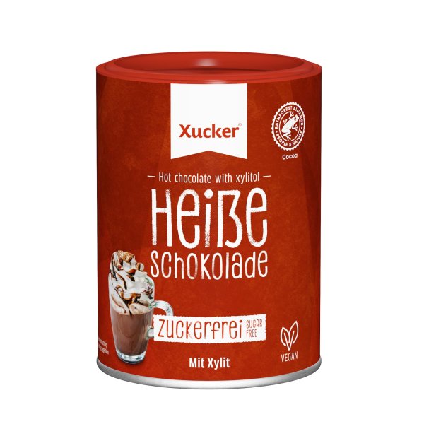 Xucker Hot Chocolate mit Xylit, Trinkschokoladen-Pulver 200 g