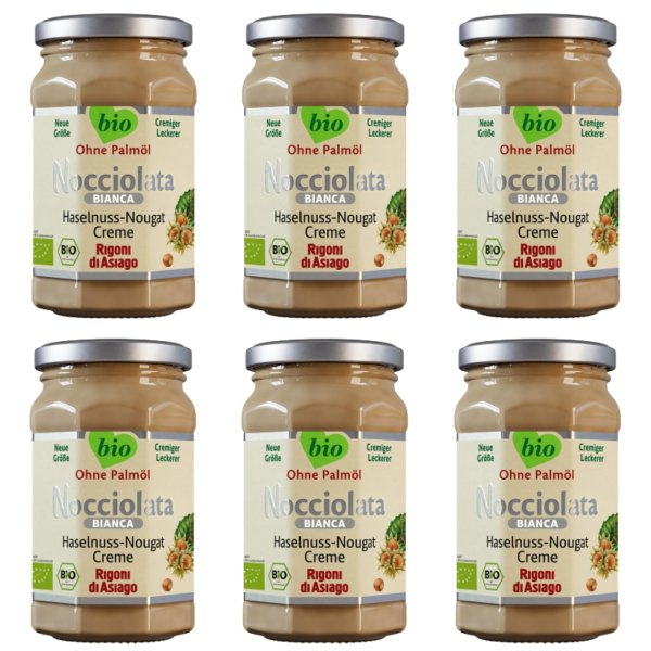 Rigoni di Asiago Nocciolata - weiße Schokolade, Haselnusscreme(6x250g)