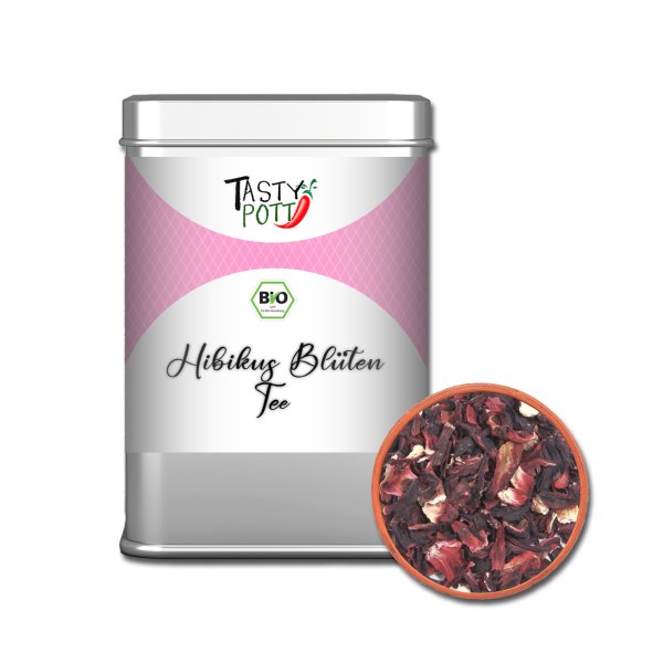 Tasty Pott Bio Hibiskus Blüten Tee 20g Dose