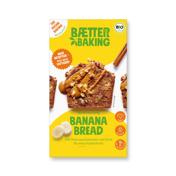 Baetter Baking Backmischung vegan Banana Bread, 309g, glutenfrei