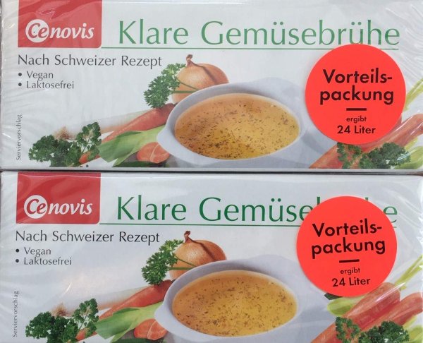 Cenovis Klare Gemüsebrühe nach schweizer Rezept, (2x48Würfel)